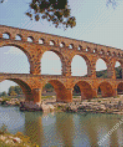 Roman Aqueduct Bridge Diamond Painting