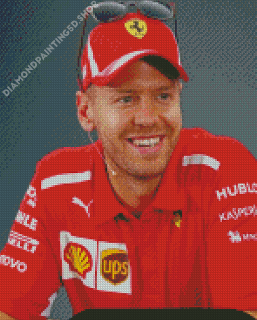 Sebastian Vettel Racing Driver Diamond Painting