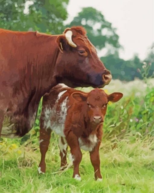 Shorthorn Cattle Diamond Painting