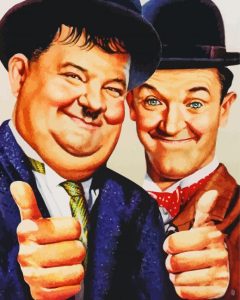 Stan And Ollie Caricature Diamond Painting