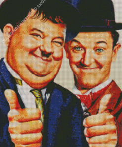 Stan And Ollie Caricature Diamond Painting