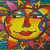 Sun Face Illustration Diamond Painting