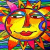 Sun Face Illustration Diamond Painting