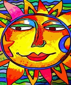 Sun Face Illustration Diamond Painting