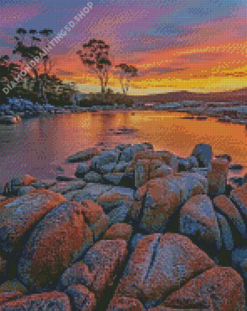 Sunset In Tasmania Diamond Painting