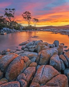 Sunset In Tasmania Diamond Painting