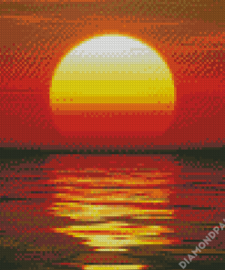Sunset Over Water Diamond Painting