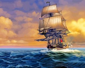 Whydah Gally Ship In The Ocean Diamond Painting