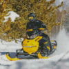 Yellow Ski Doo Diamond Painting