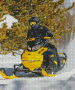 Yellow Ski Doo Diamond Painting