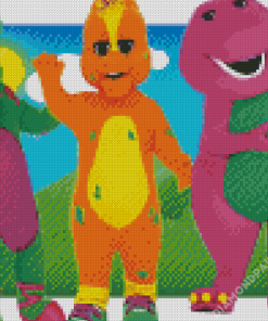 Aesthetic Barney And Friends Diamond Painting