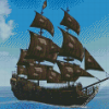 Aesthetic Black Pearl Ship Diamond Painting