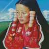 Aesthetic Tibet Girl Diamond Painting