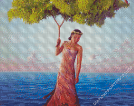 Aesthetic Beautiful Female Tree Diamond Painting