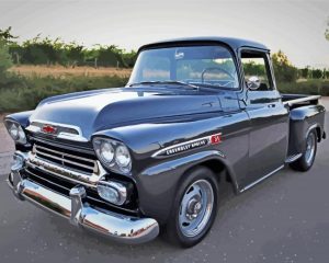 Black Chevy Apache Diamond Painting