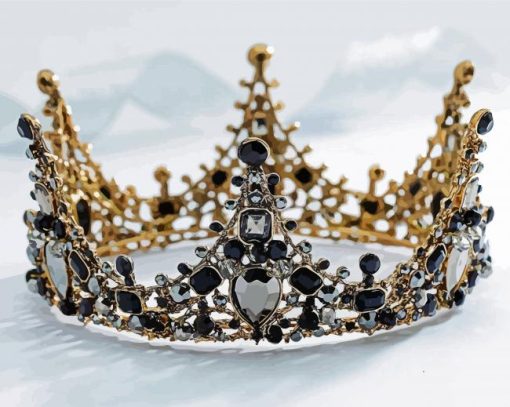 Black Queen Crown Diamond Painting