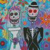 Cute Sugar Skull Wedding Couple Diamond Painting