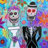 Cute Sugar Skull Wedding Couple Diamond Painting