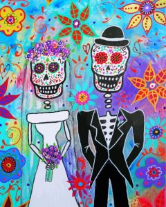 Cute Sugar Skull Wedding Couple Diamond Painting