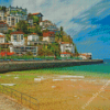 Donostia San Sebastian Buildings By The Beach Diamond Painting