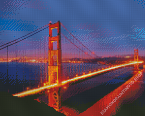 Golden Gate Bird At San Francisco Diamond Painting