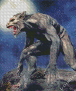 Lonely Mad Werewolf Diamond Painting