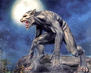 Lonely Mad Werewolf Diamond Painting