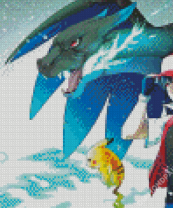 Pikatchu Charizard X Anime Diamond Painting