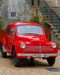 Red Vintage Car Italy Diamond Painting