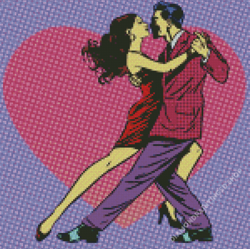 Romantic Dancers Pop Art Diamond Painting