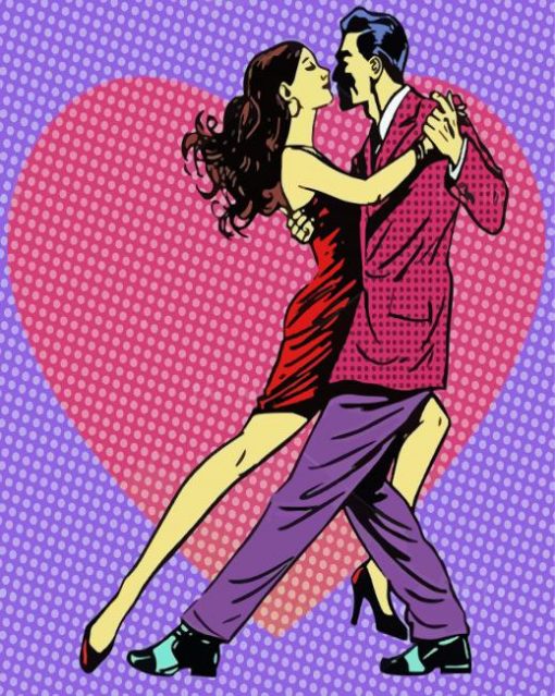 Romantic Dancers Pop Art Diamond Painting