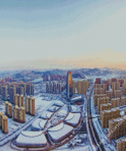 Snowy Jinan City Diamond Painting