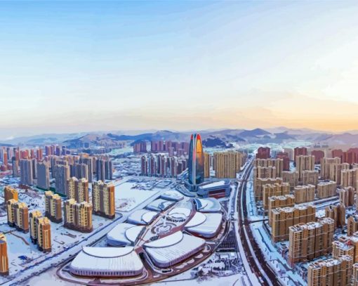 Snowy Jinan City Diamond Painting