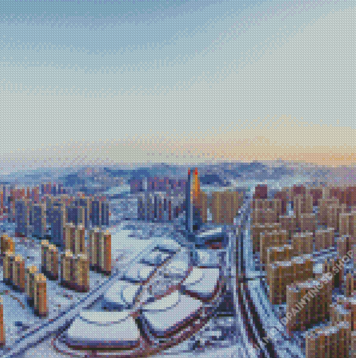 Snowy Jinan City Diamond Painting