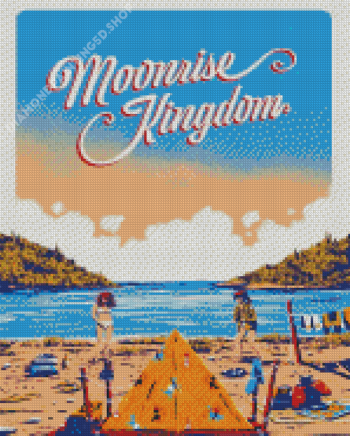 Vintage Moonrise Kingdom Poster Diamond Painting