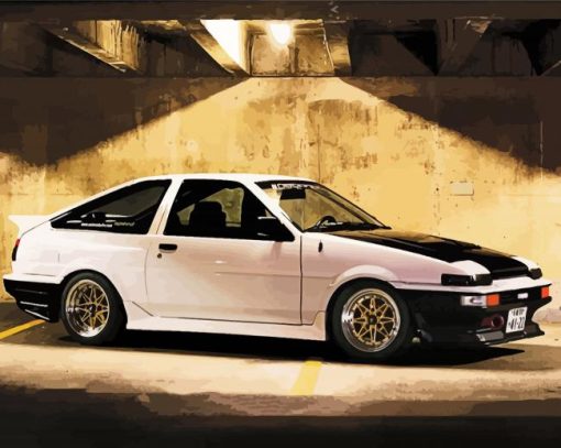 White Toyota AE86 Diamond Painting