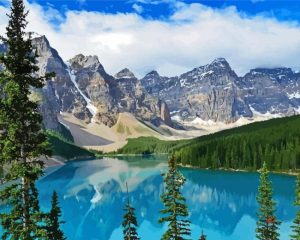 Aesthetic Mount Moraine Lake Diamond Painting