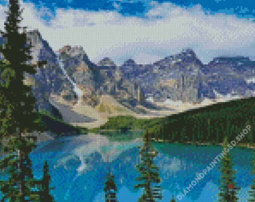 Aesthetic Mount Moraine Lake Diamond Painting