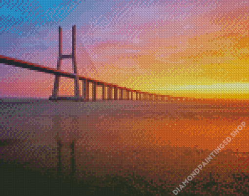 Bridge Over Water Diamond Painting