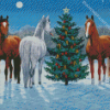 Christmas Horses Diamond Painting