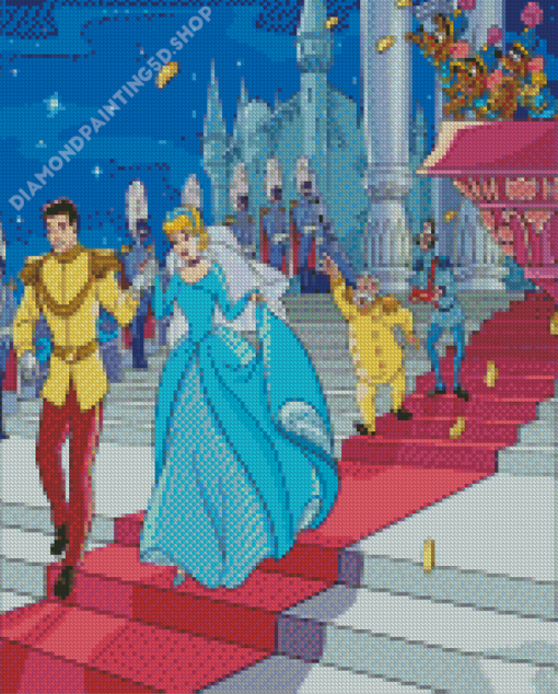 Cinderella And The Prince At Their Wedding Diamond Painting