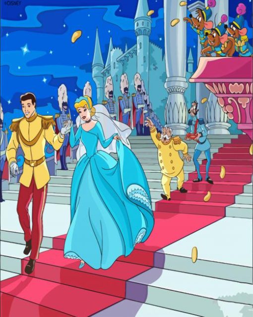 Cinderella And The Prince At Their Wedding Diamond Painting