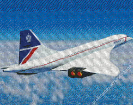 Concorde Plane Diamond Painting