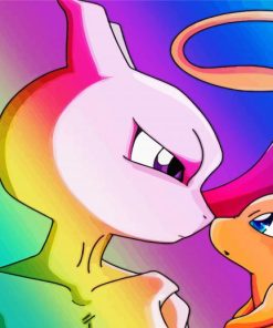 Mewtwo And Mew Diamond Painting
