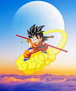 Dragon Ball Goku Flying Nimbus Diamond Painting