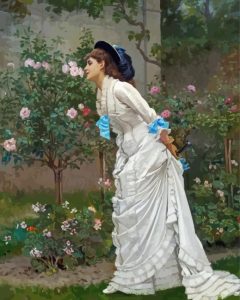 Girl And Roses By Auguste Toulmouche Diamond Painting