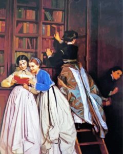 In The Library By Auguste Toulmouche Diamond Painting