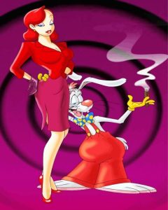 Jessica And Roger Rabbit Smoking Diamond Painting