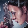 Lady With Gun Art Diamond Painting