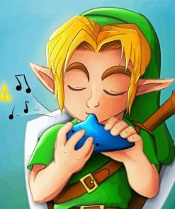 Link Playing The Ocarina Diamond Painting